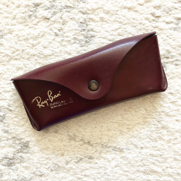 ray ban case leather